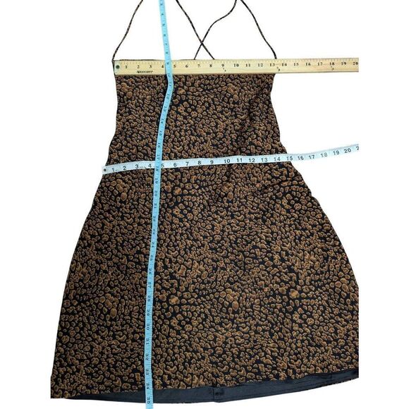 Majorelle Charli leopard print crossover back-tie mini dress Medium - Picture 4 of 5
